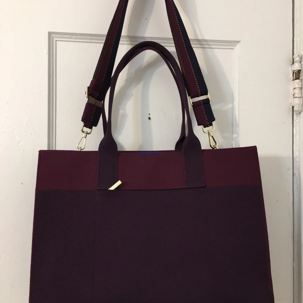 Rothy’s The Classic Tote Dark Aubergine Laptop Work Travel Shoulder Bag - Picture 4 of 16
